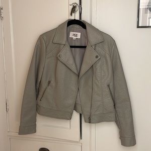 Grey Leather Jacket